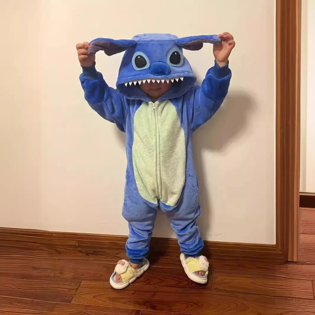 Zipper Onesies Kids Anime Cosplay Animal Costume Snake Green Outfit Funny Cute Halloween Festival Party Jumpsuit Flannel Warm