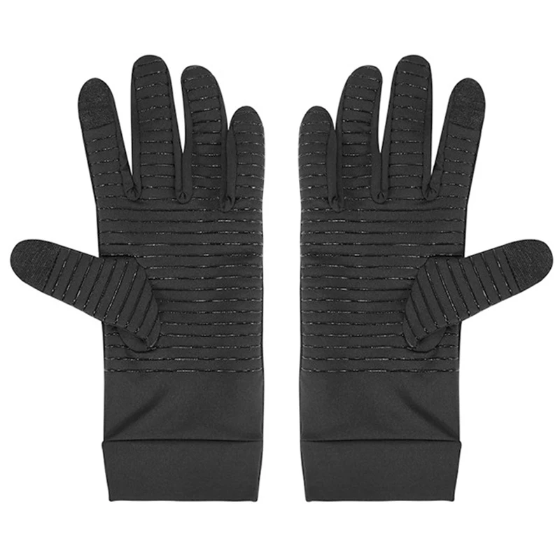 Guanti in fibra di rame Touch Screen suggerimenti guanti per la corsa sport inverno caldo calcio escursionismo guida ciclismo antiscivolo Spandex