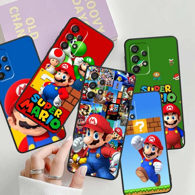 

M-Marios Art Illustration For Samsung A42 A41 A35 A34 A33 A32 A25 A24 A23 A21s A04 A03 Note 20 Ultra 5G Black Phone Case