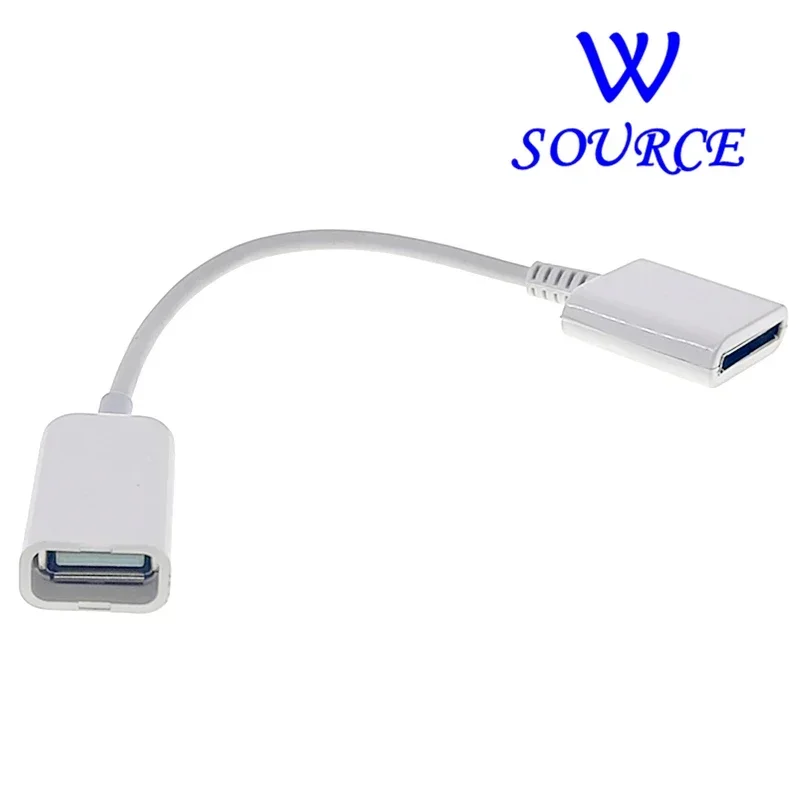 

White Adapter cable Docking 30-pin Female To USB 2.0 Female Data Charge Short Cable Dock 30P White 15CM Conversion line