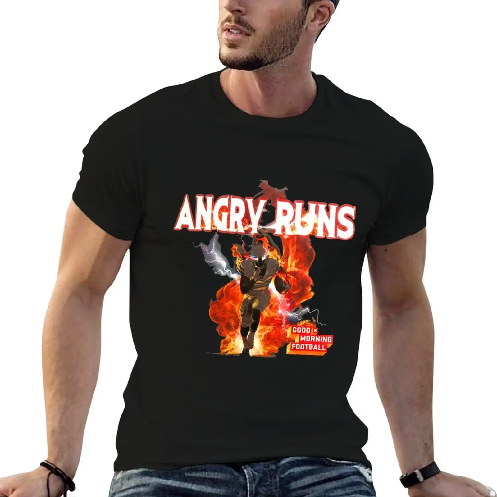 

Angry Runs - Good Morning Football T-Shirt t shirts for man slim fit man t shirts high quality luxury brand T-Shirt