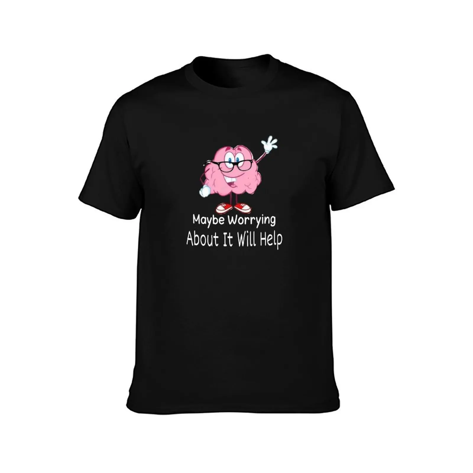 Maybe Worrying About It Will Help T-Shirt, Summer Casual Cotton Tee, Oversized Streetwear Tops, Vintage Graphic Print