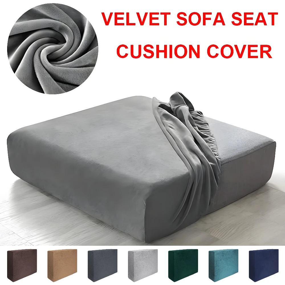 Funda terciopelo grueso suave protectora para asiento sofá y cojín
