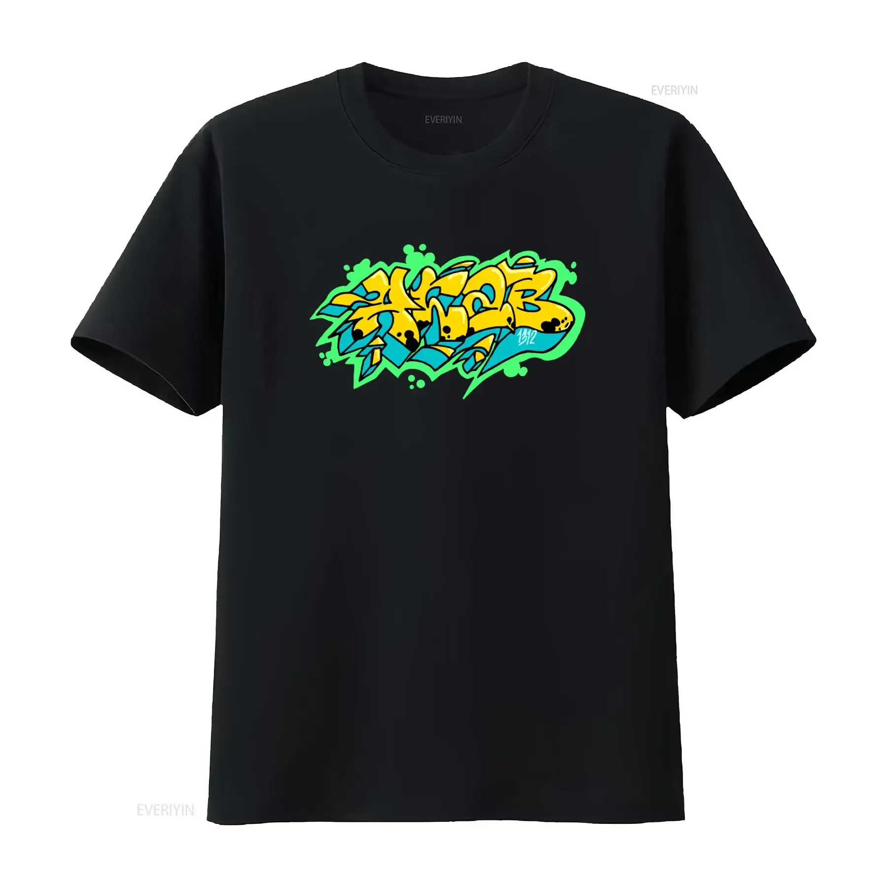 Camiseta ACAB Graffiti Estilo Mano de Pintor 1312 Defund Bad Cop No Donut Wild BLM Jersey Vintage Lavado Ligeramente Elegante Streetwear