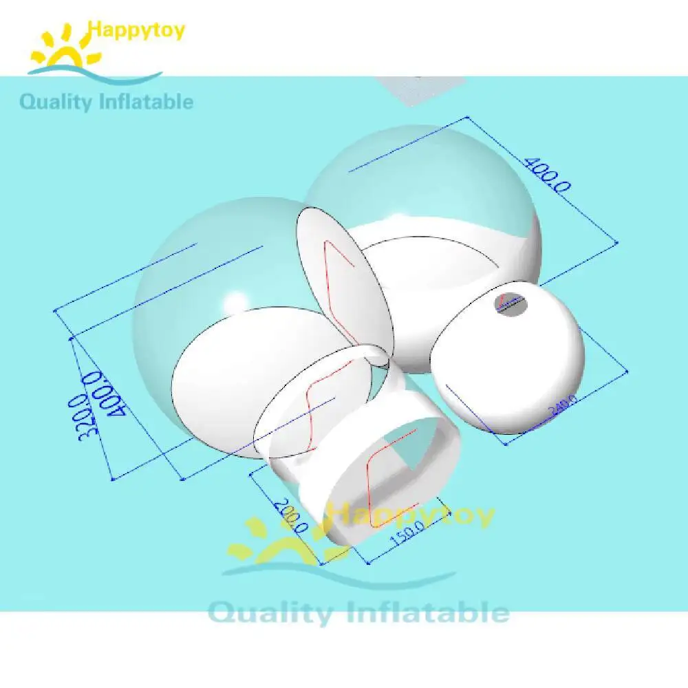 Venta de fábrica, tienda de burbujas transparente inflable iglú para exteriores, cúpulas geodésicas inflables, inflable con soporte inflable