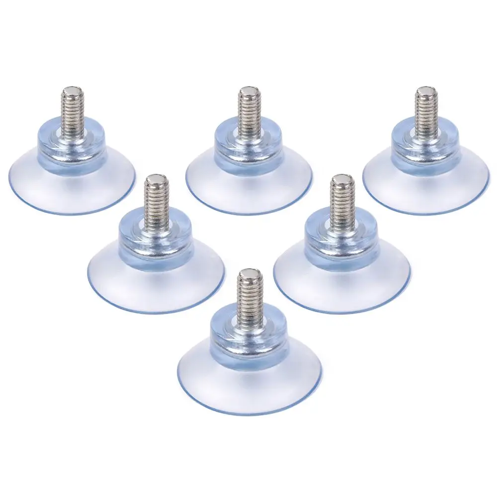 10Pcs M6/M8 Screw Rubber Suction Cup Transparent Suckers Turn Nut Glass Table Tops Storage Tool Hooks Kitchen Holder