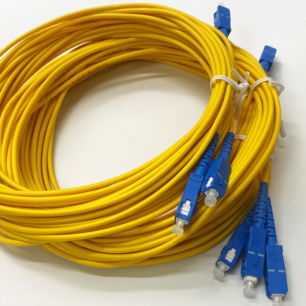 5/10 PCS SC to SC UPC 5M Fiber Optic Jumper Single Mode Simplex SMF 9/125 μ m Single Mode Bending Insensitive 3.0mm Fiber Core