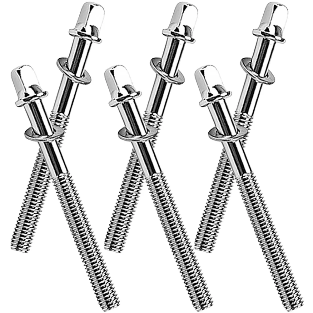 

6 Pcs Drum Screws Hardware Tom Snare Repair Part Tight Tension Rods Kit 50mm Percussion