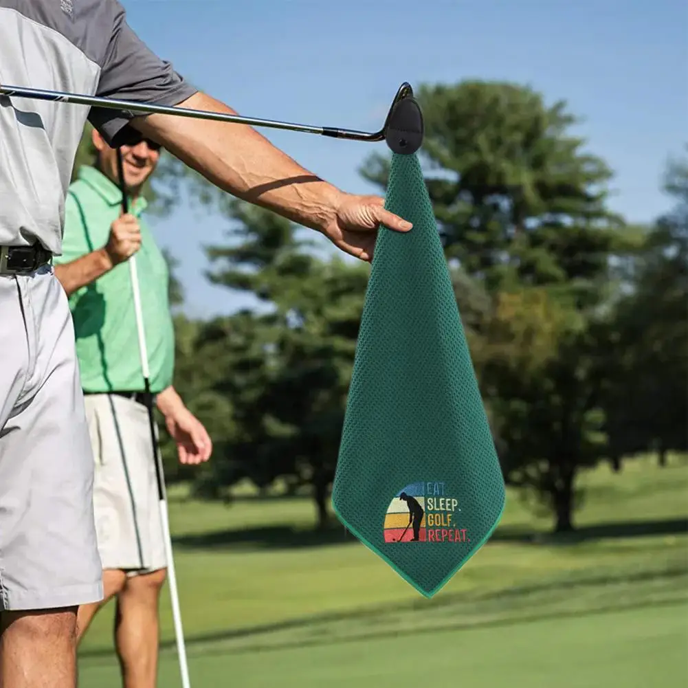 

Golf Towel with Magnet Soft Golf Towel Quick Drying Magnetic Microfiber Golf Towel with Waffle Pattern Club Ball Cloth for Men