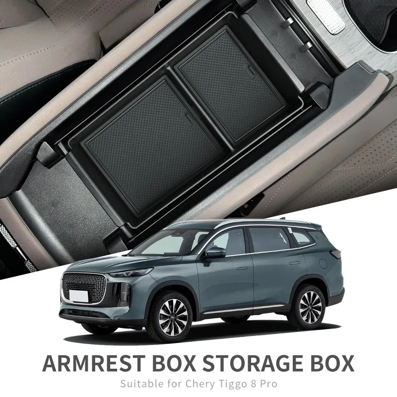 

for Chery Tiggo8 Pro/8 Pro Max 2024 2025 Car Armrest Storage Box Organizer Case Interior Accessories Center Console Storage Tray
