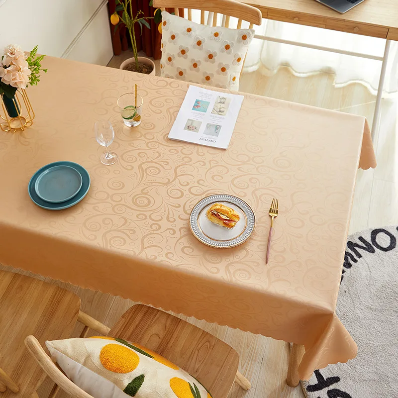 European Arabesques waterproof Tablecloth Anti-scald and Oil-proof Dining Table Household Table Cloth Rectangular Coffee Table