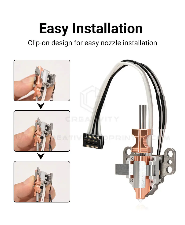 AD5X Hotend-Heizbaugruppe für Flashforge AD5X Heizkomponenten-Set mit Heizpatrone, Thermistor, AD5X Düse und Hotend-Teilen – Detail 4