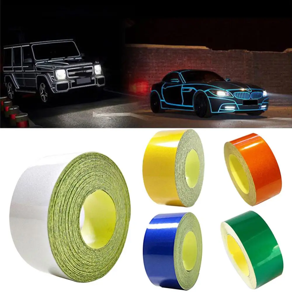 Tape DIY 5M Reflective Sticker Car Truck Body Self-Adhesive Warning Strip Decal Reflective Stickers Strip Car Sticker Light Bar