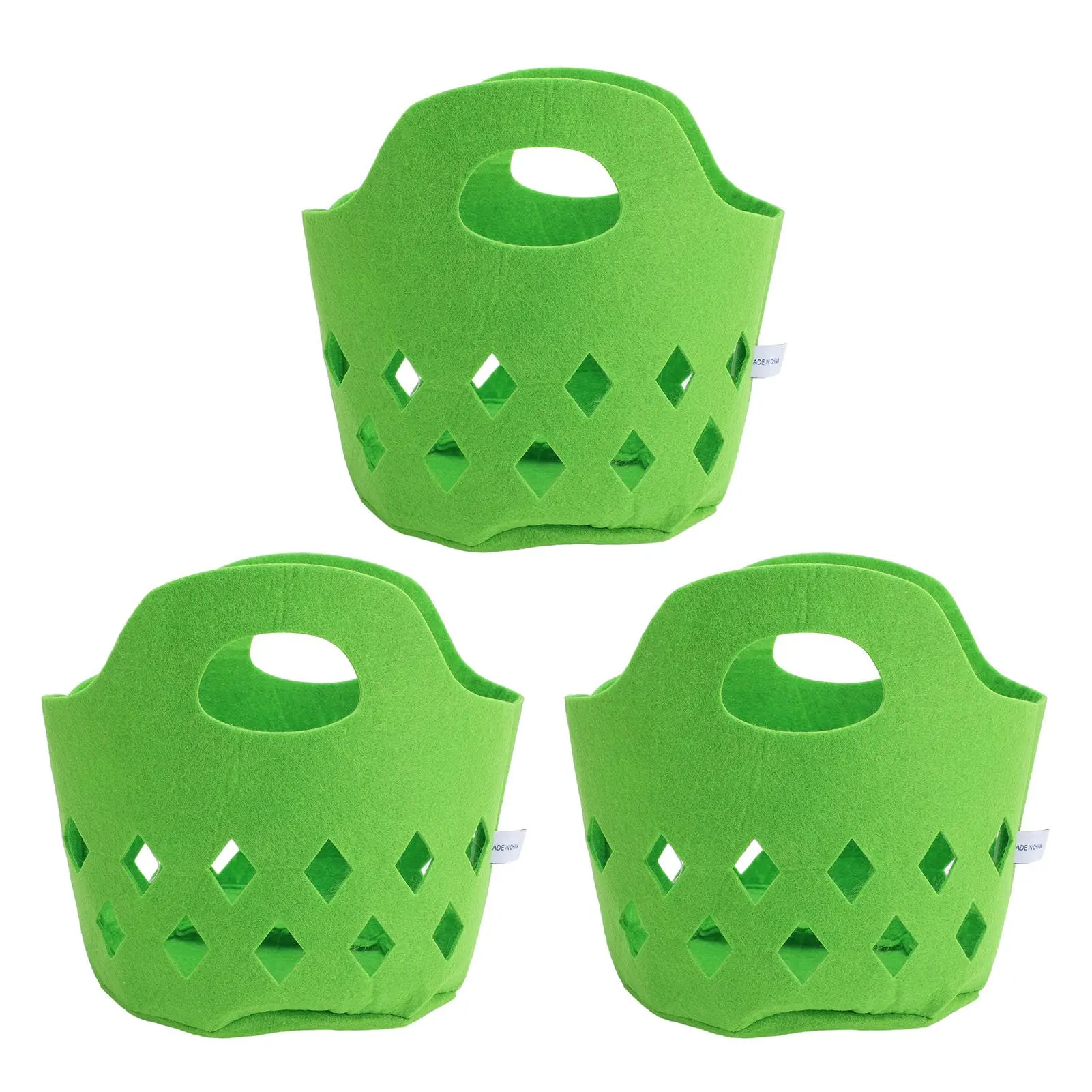 3pcs Toddler Fruit Basket Felt Fruit Toy Basket Multifunctional Innovative Pretend Food Playset Basket for Children