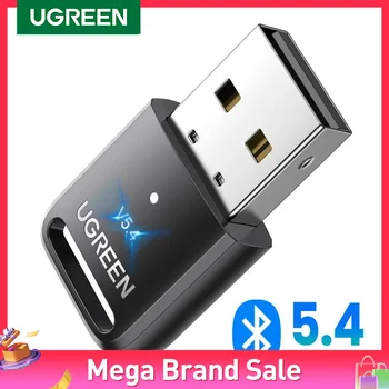 UGREEN USB 블루투스 5.3 5.4 동글 어댑터, PC 스피커 무선 마우스 키보드 음악 오디오 리시버 송신기