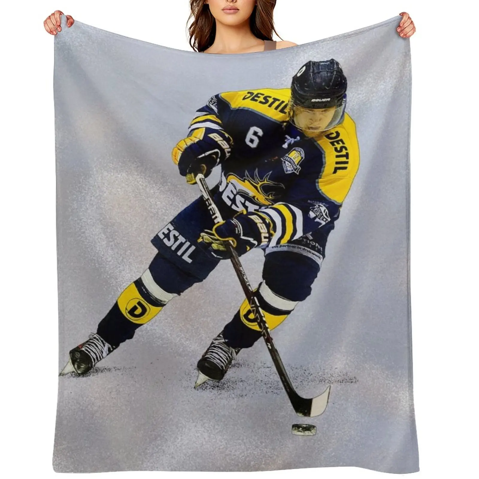 

Ice Hockey Throw Blanket Luxury St valentine gift ideas warm for winter for sofa Blankets