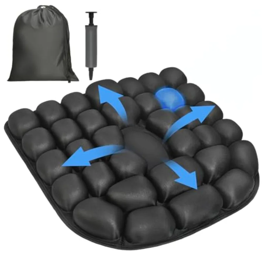 

Upgrade Air Inflatable Pressure Relief Seat Cushion Comfortable 3D Travel Seat Cushion Optimal Support for Long Sitting in Car