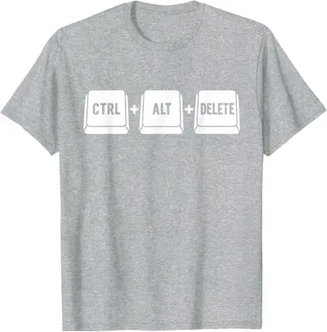 Lustiges IT-Programmierer-Geek-Tastatur-Humor-T-Shirt mit Ctrl-Alt-Delete-Motiv, Y2K-Stil, für Computerprogrammierer, IT-Techniker, Coding-Grafik-T-Shirt – Detail 7