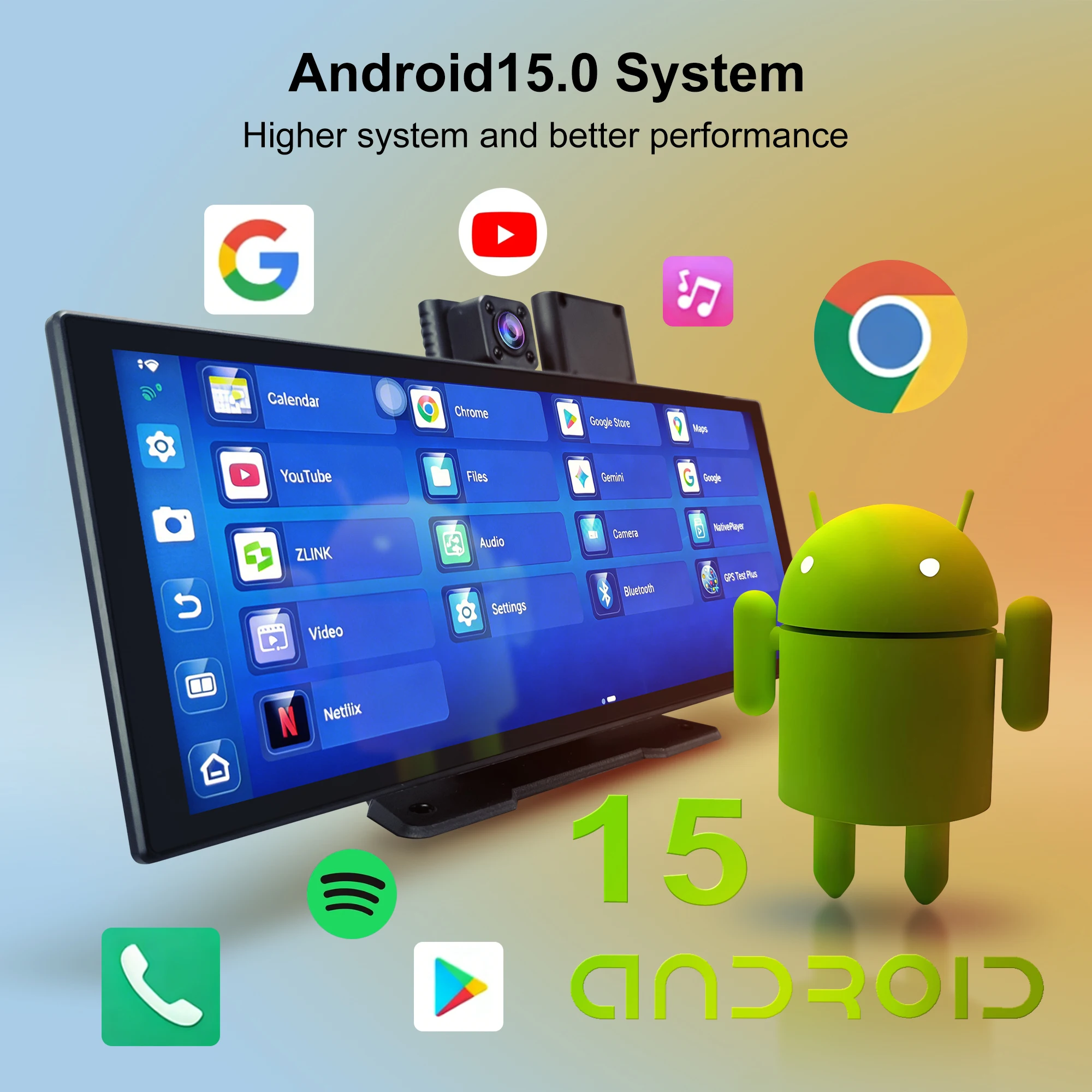 4G Android 15.0 Car Cam Recorder 3-CH 11.4
