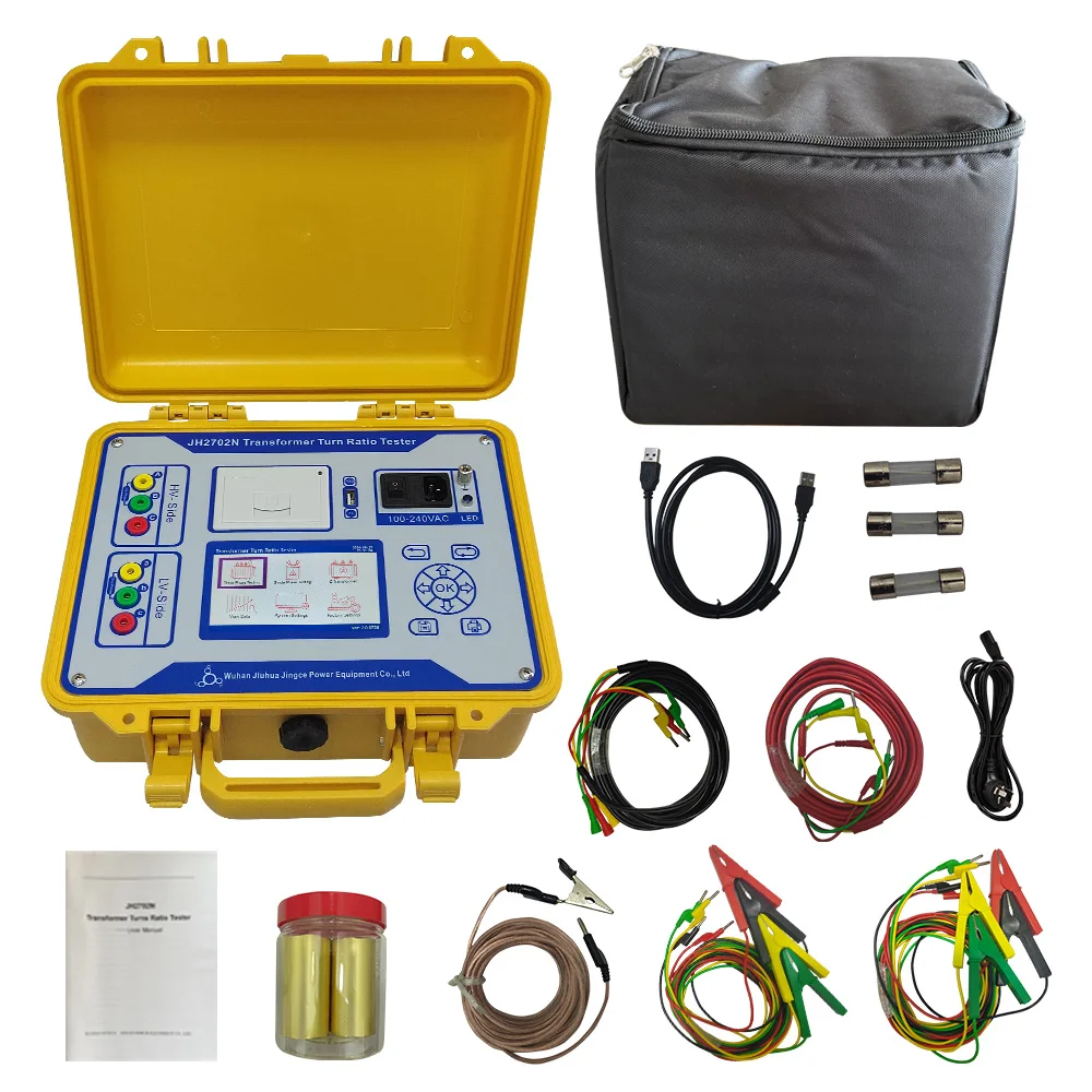 Portable Spanish/English/Russian Turns Ratio Test Set Automatic TTR Measuring Instrument for Three-Phase Transformer Test