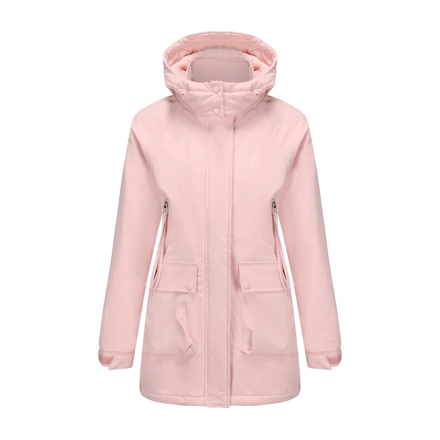 2025 New Detachable Hat and Velvet Jacket for Women's Autumn and Winter Cotton Jacket