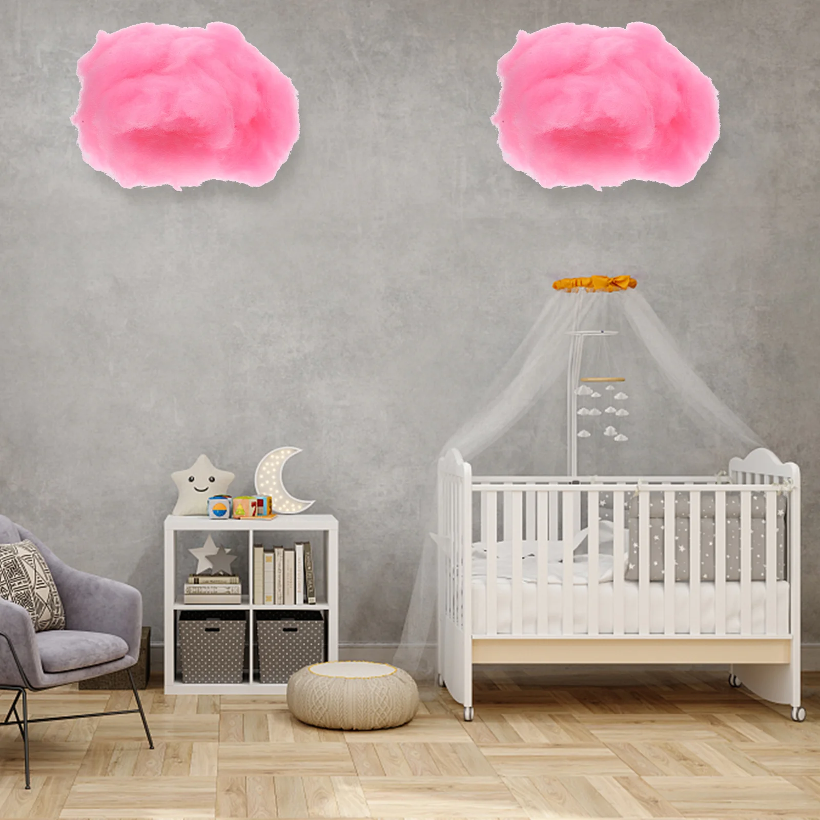 

4Pcs Cloud Room Decor Hanging Ceiling Decor for Themed Parties Daily Use Artificial Cloud Prop Creative Gift Idea