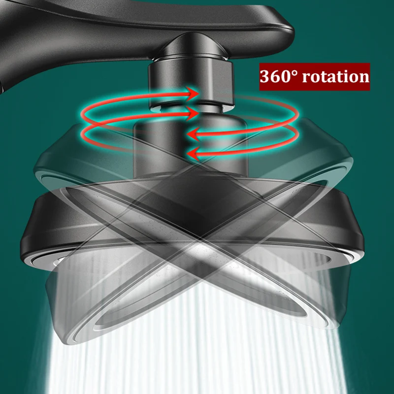 رأس دش علوي محمول باليد، رأس دش معزز مزدوج الأغراض، ملحقات الحمام، مجموعة دش، منفذ مياه كبير #4