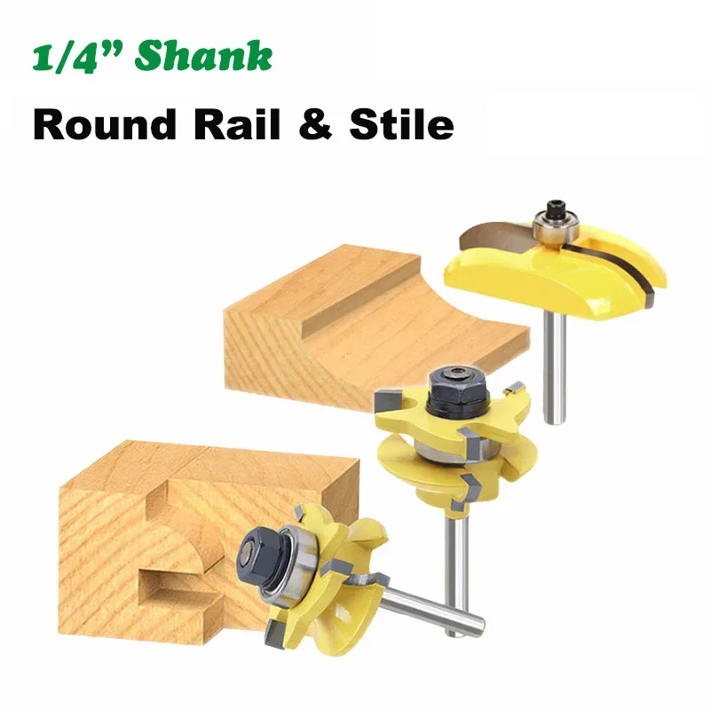 

Набор фрез по дереву, хвостовик 1/4 дюйма, 6,35 мм, 3 шт./комплект