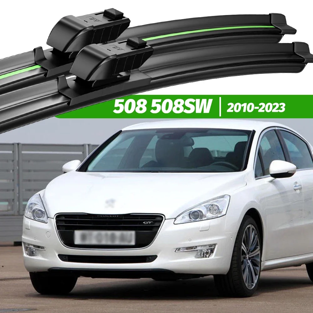 

For Peugeot 508 508SW 2010-2023 2pcs Front Windshield Wiper Blades 2011 2012 2014 2018 2019 2021 Windscreen Window Accessories