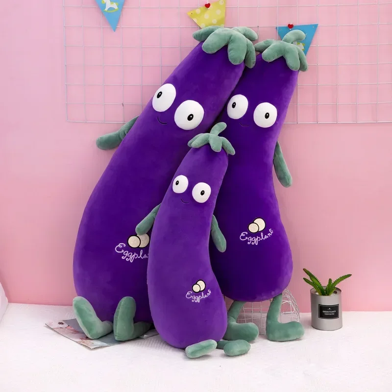 

Big size 135cm Simulation Vegetable eggplant Stuffed Plush Toy Doll Cute fruit model Soft Car/Sofa/Bed Sleep Pillow cushion gift