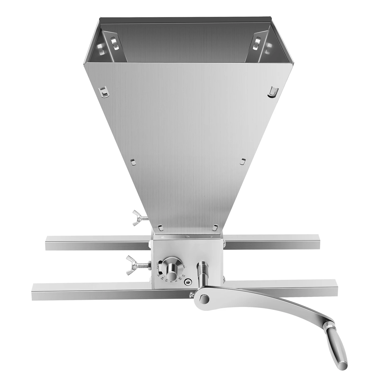 4L Getreidemühle mit Trichter, Edelstahlwalzenmühle, einstellbarer Abstand 0,1-2,5 mm, manuell oder mit Bohrmaschine bedienbar, für Hausbrauen von Gerste – Detail 8