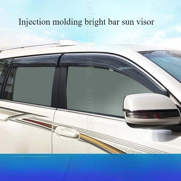 

For Toyota Prado FJ150 FJ120 2010-19 Window Visor Sun Rain Deflector Guard Awnings Shelters Adhesive Cover Trim Cars Accessories