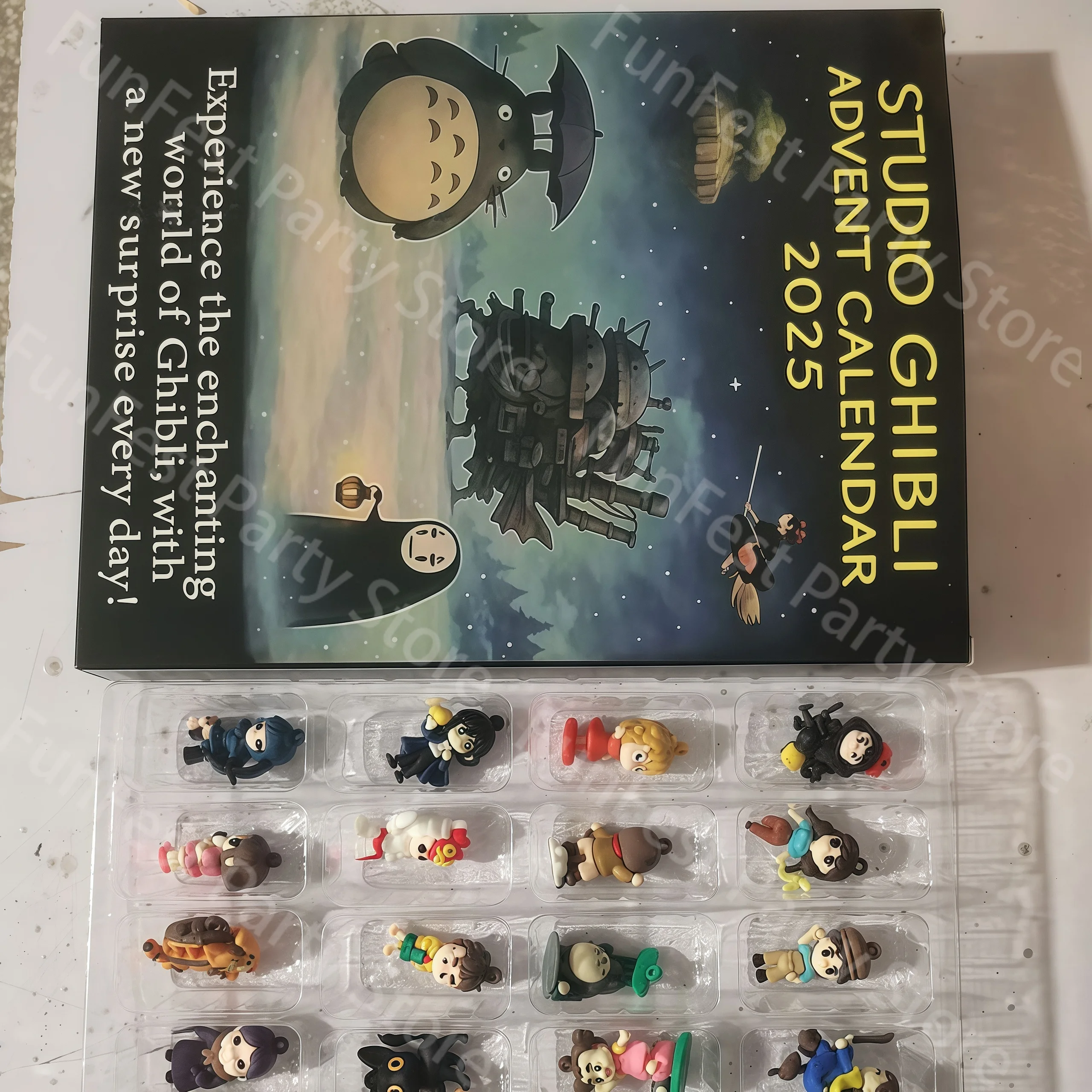 Calendrier de l'avent de noël, jeu de chat, décorations de fête d'anniversaire, calendrier totoroed d'animation, cadeaux de réception-cadeau pour bébé, garçon et fille, enfants