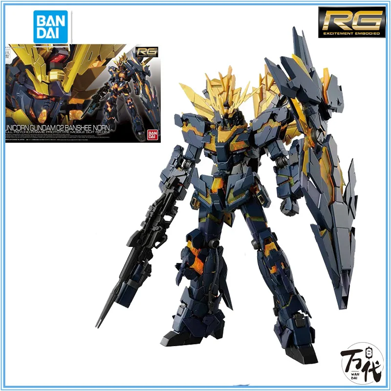 

In Stock Bandai RG 1/144 RX-0 UNICORN GUNDAM 02 BANSHEE NORN Anime Action Figure Assembly Toys Gift Collectible Model Ornaments