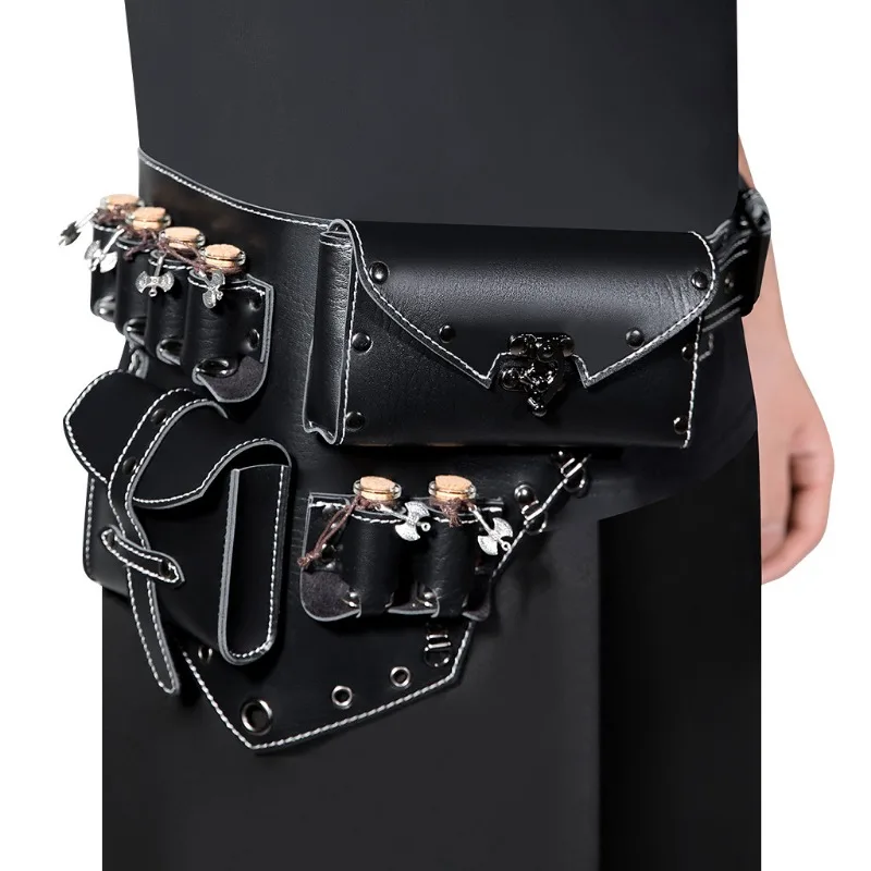 

Средневековая сумка в стиле ретро, новая свободная сумка из искусственной кожи в стиле стимпанк для женщин, креативная поясная сумка с декором в европейском и американском стиле