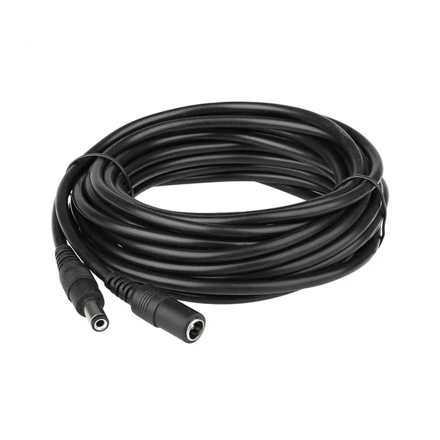 Cable de extensión de alimentación para cámara de seguridad CCTV, adaptador de fuente de alimentación macho y hembra, 30 pies, 10M, 12V CC, 5,5mm x 2,1mm, enchufe macho