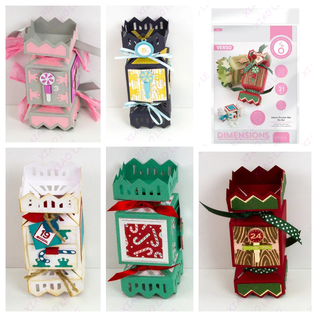 

Christmas Advent Cracker Box Die Set Metal Cutting Die Decorative Scrapbooking Craft Photo Album Paper Card Art DIY Embossing