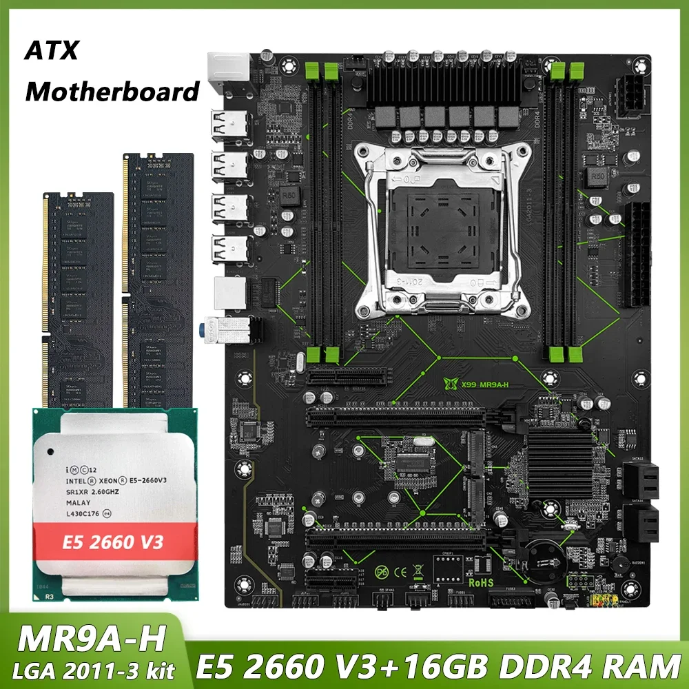 

Комбинированная материнская плата MACHINIST X99 с процессором LGA 2011-3 Xeon E5 2660 V3 + комплект оперативной памяти DDR4 16 ГБ ATX MR9A-H NVME M.2