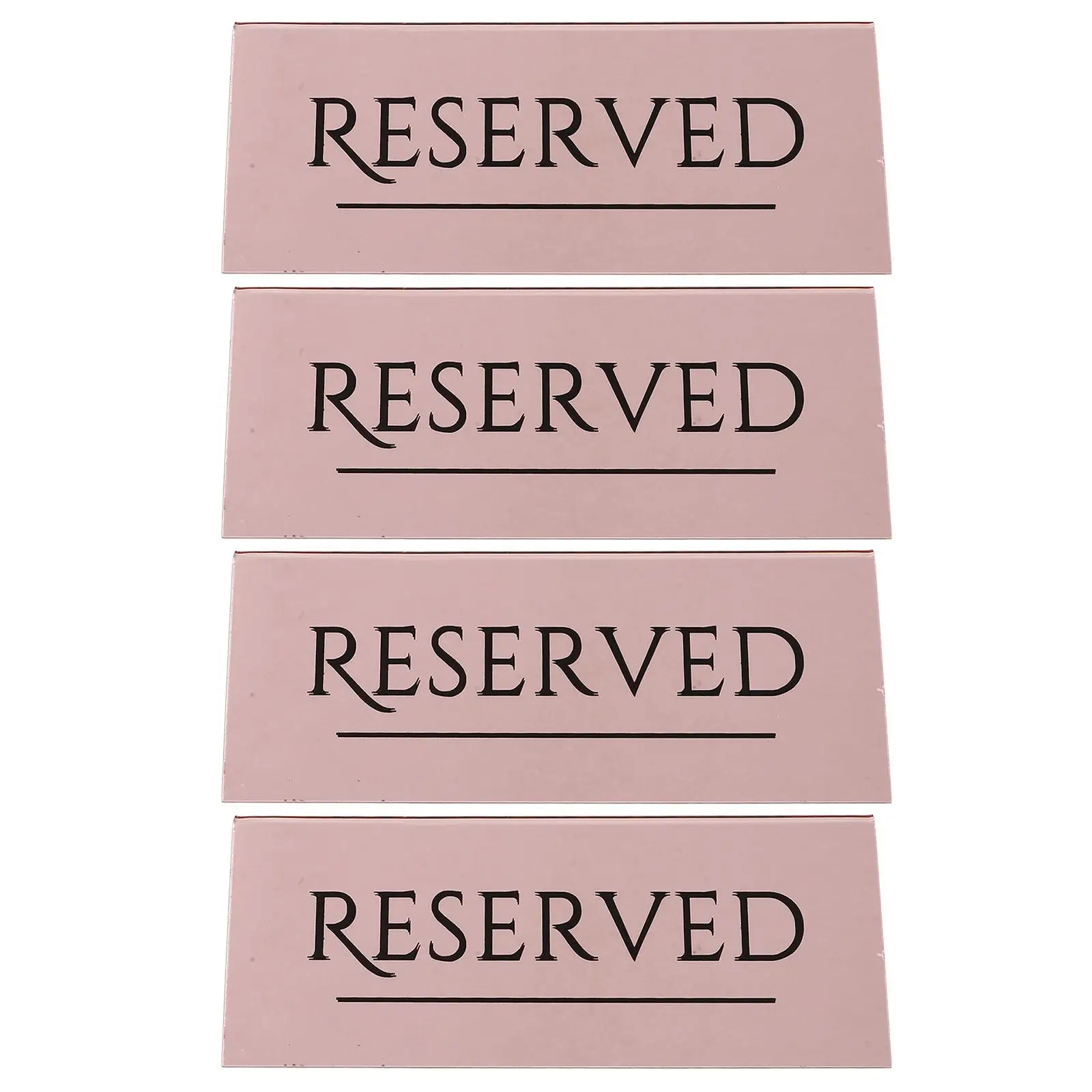 

4pcs Reserved Golden Wedding Chairs Tag Acrylic Chair Cards Wedding Restaurant Plaques Family Table Seat Tags