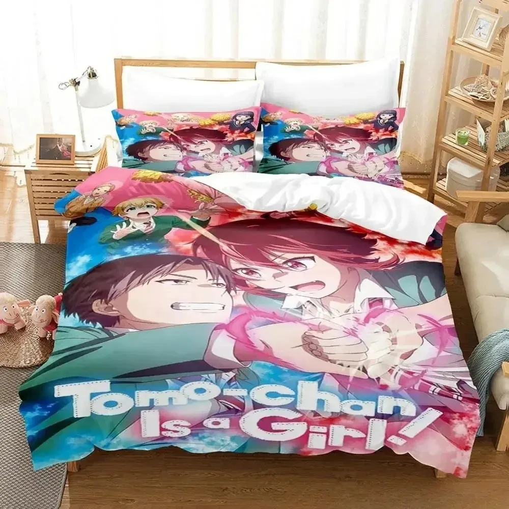 

Tomo-chan Is a Girl! Bedding Set For Bedroom Soft Modern Bedspreads Comefortable Kids Duvet Cover Quilt Cover And Pillowcase