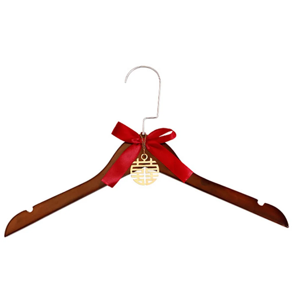 

Retro Wooden Wedding Dress Hanger Stainless Steel Clothes Hanger For Bride Groom Coat Suit Bridal Gown Hanging Decorative Party