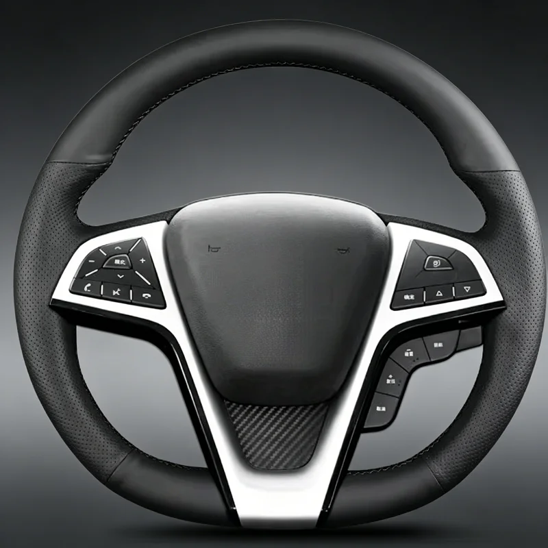 For BYD Yuan new energy 16-19 Hand-stitched Car Steering Breathable wear-resistant skid-proof full coverage modification desig