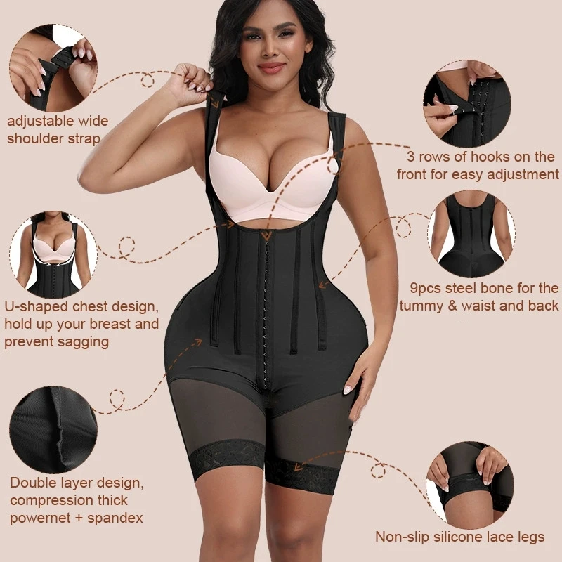Fajas الكولومبية المشدات داخلية ملابس داخلية المرحلة 2 بعد الجراحة مشد ارتفاع ضغط التخسيس مدرب خصر سليم محدد شكل الجسم