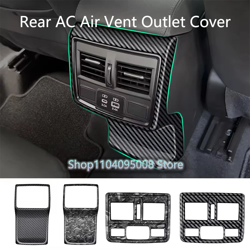 

Rear Air Condition Outlet Vent Frame Cover Trim For Subaru Forester 2024 2025 Carbon Fiber Interior Car Accessories