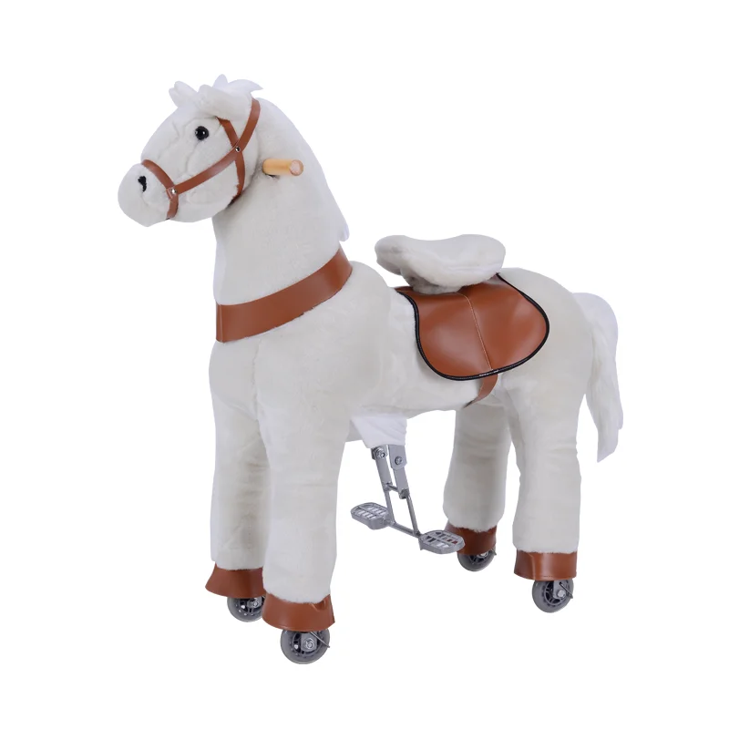 

Amusement Mechanical Stuffed Plush Kids Adult Animal Walking Ride-on Horse Riding Toy Cars For Sales