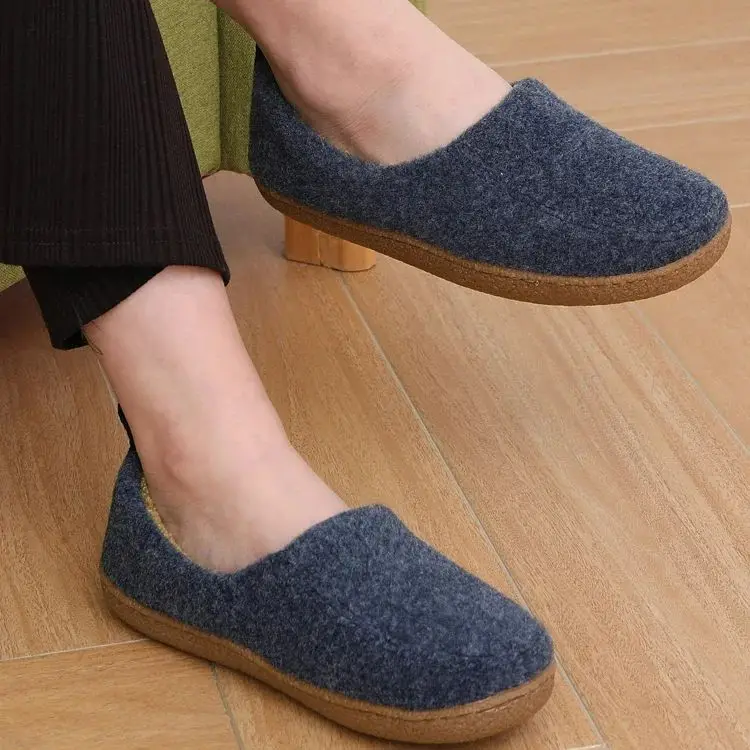 Crestar-Zapatillas de algodón para mujer y niña, pantuflas con suelas suaves y cálidas, a la moda, con tacón antideslizante, cómodas, para dormitorio interior