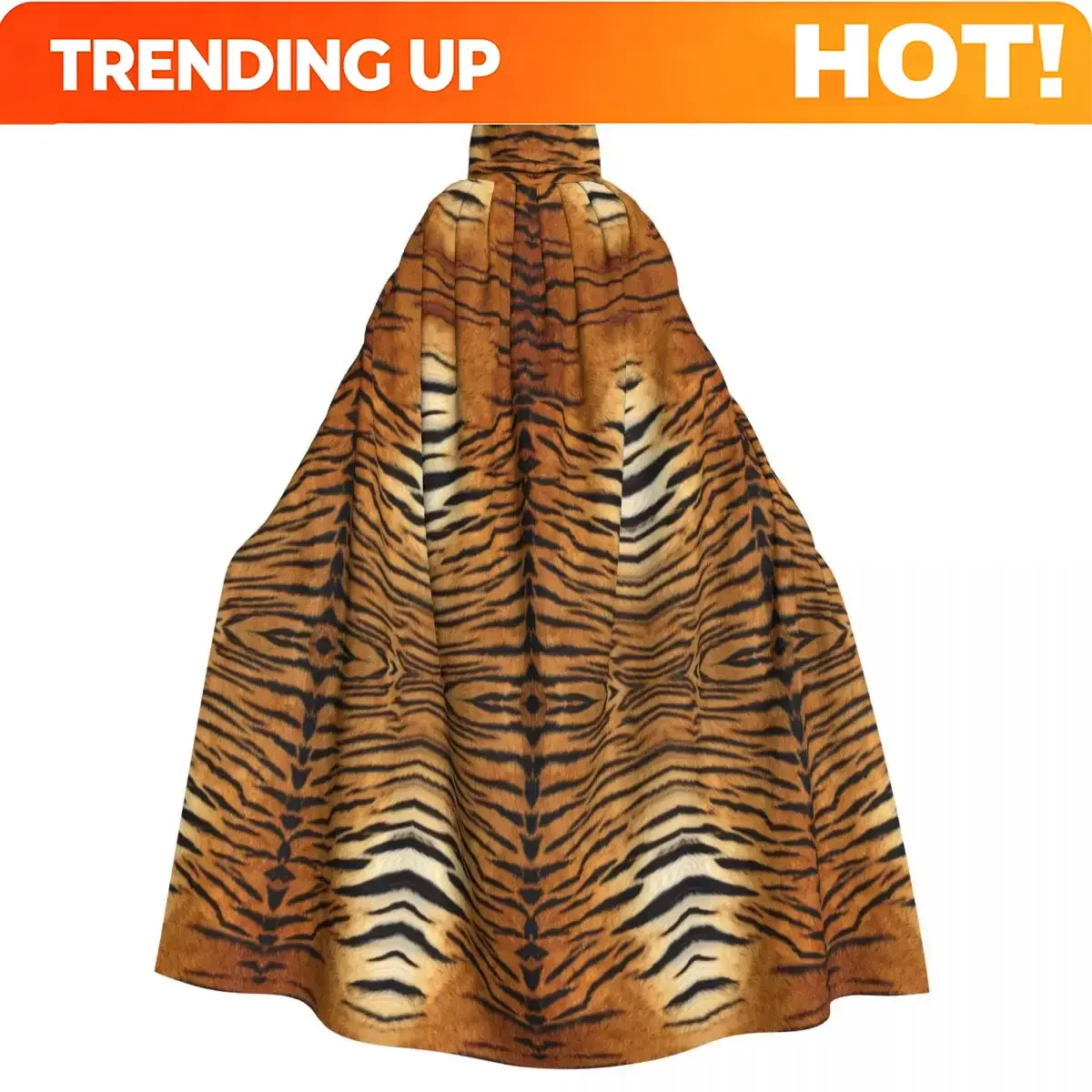 Customization Hooded Cloak Unisex Cloak With Hood Tiger Fur Sketch Color Picture Cloak Vampire Witch Cape Cosplay Costume