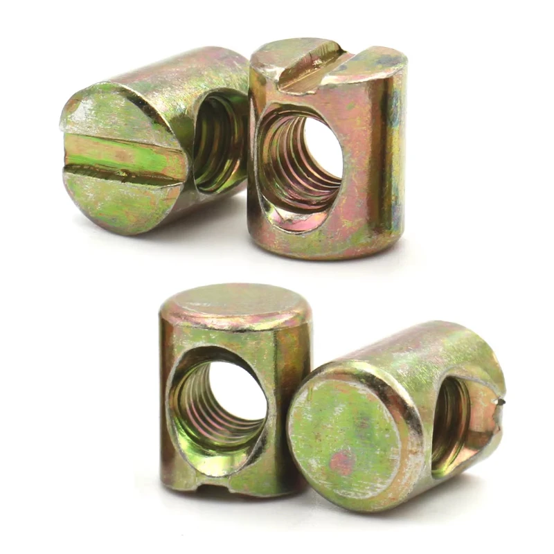 1pcs Hammer Nut Furniture Connectors, T-Nut Threaded Insert for Wood, 20Pcs M6x20mm Cylindrical Hardware Nuts