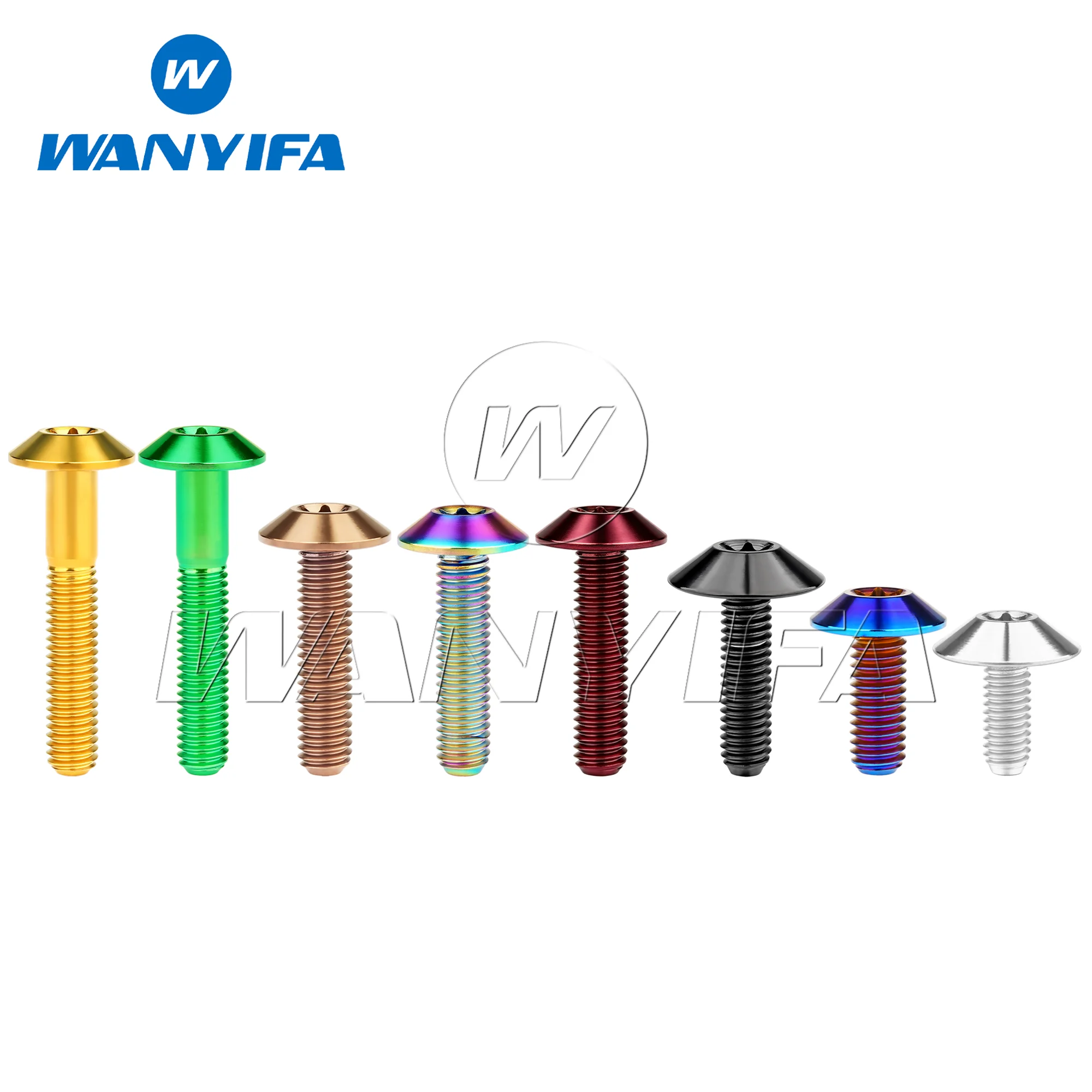 Wanyifa Titanium Bolt M6x12 15 16 20 25 30 35mm Torx Umbrella Head Screw for Bike Motorcycle Bolt