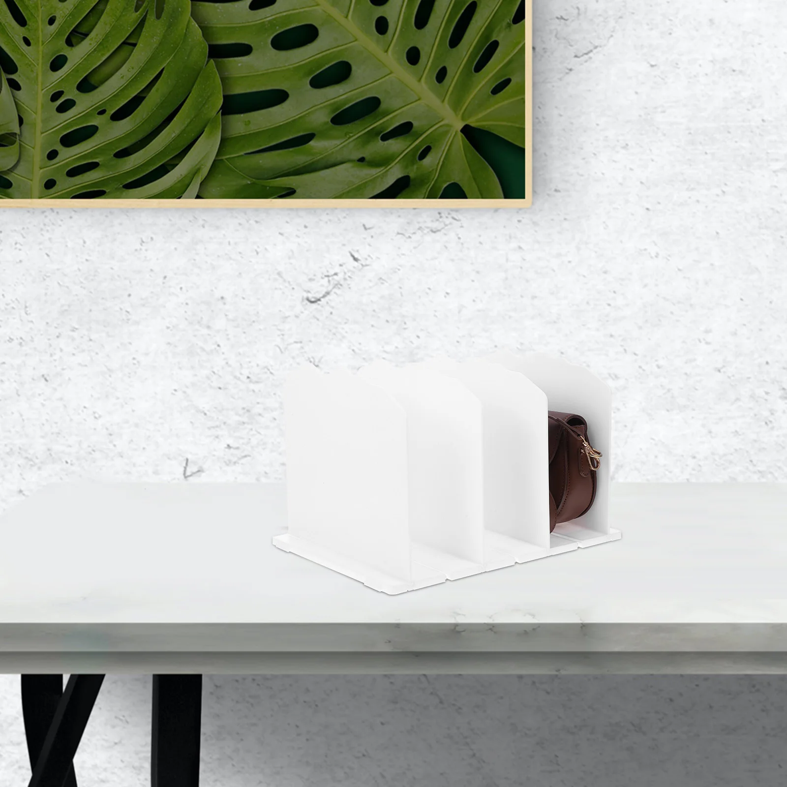 2 قطعة حقيبة تخزين الرف متموج نمط المتشابكة خزانة المنظم لحقائب اليد محافظ المحافظ قابل للتعديل خزانة مقسم الرف #6